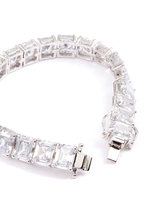 Detail View - Click To Enlarge - CZ BY KENNETH JAY LANE - Emerald cut cubic zirconia bracelet