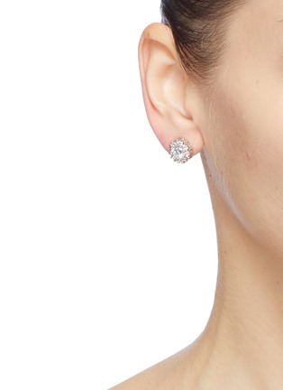 Figure View - Click To Enlarge - CZ BY KENNETH JAY LANE - Cubic zirconia starburst stud earrings