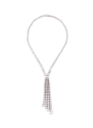 Main View - Click To Enlarge Main View - Click To Enlarge - CZ by Kenneth Jay Lane - Cubic zirconia tassel fringe necklace