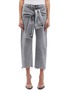 Main View - Click To Enlarge - ALEXANDER WANG - Sleeve tie cropped jeans