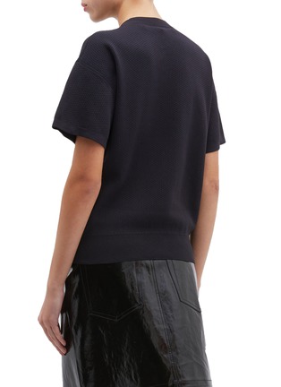 Back View - Click To Enlarge - ALEXANDER WANG - Logo patch knit T-shirt