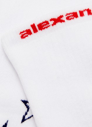 Detail View - Click To Enlarge - ALEXANDER WANG - Logo star intarsia socks