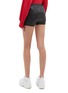 Back View - Click To Enlarge - ALEXANDER WANG - 'Axl' crotch pocket leather shorts