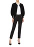 Figure View - Click To Enlarge - ALEXANDER WANG - Chain placket ripped cutout back cardigan