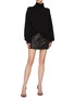 Figure View - Click To Enlarge - ALEXANDER WANG - Besom pocket lacquered tweed mini skirt