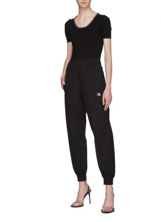 Figure View - Click To Enlarge - ALEXANDER WANG - Logo embroidered balloon pants