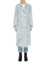 Main View - Click To Enlarge - ALEXANDER WANG - Ripped bleached denim double breasted trench coat