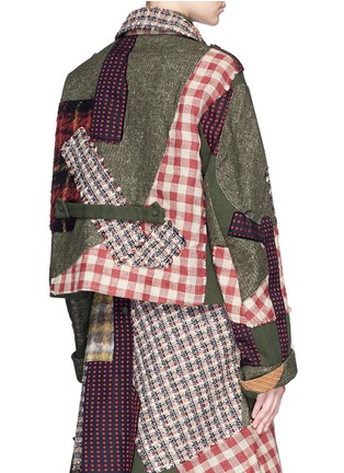Back View - Click To Enlarge - ANGEL CHEN - Mixed media patchwork jacket
