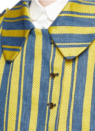 Detail View - Click To Enlarge - ANGEL CHEN - Barcode stripe hopsack jacket