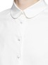 Detail View - Click To Enlarge - ANGEL CHEN - Bishop sleeve cropped cotton poplin shirt