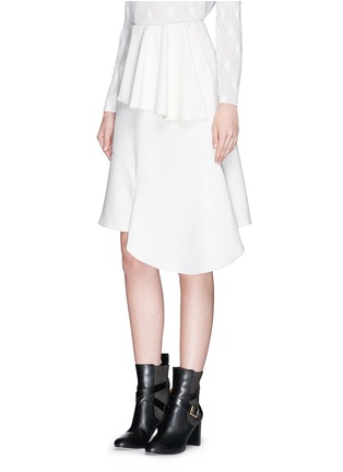 Front View - Click To Enlarge - YIRANTIAN - Asymmetric ruffle jersey skirt