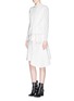 Figure View - Click To Enlarge - YIRANTIAN - Asymmetric ruffle jersey skirt