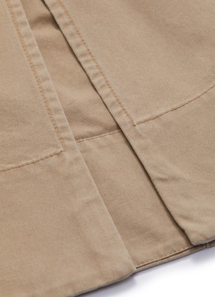 Detail View - Click To Enlarge - BASSIKE - Split front canvas paperbag utility skirt