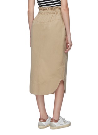 Back View - Click To Enlarge - BASSIKE - Split front canvas paperbag utility skirt
