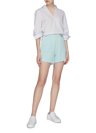 Figure View - Click To Enlarge - BASSIKE - Stripe outseam sweat shorts