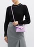 Front View - Click To Enlarge - COMPLÉT - 'Valery' micro leather envelope belt bag