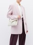 Front View - Click To Enlarge - COMPLÉT - 'Valery' ring handle mini leather envelope clutch