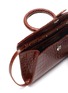 Detail View - Click To Enlarge - COMPLÉT - 'Valery' ring handle mini croc embossed leather clutch