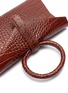  - COMPLÉT - 'Valery' ring handle mini croc embossed leather clutch