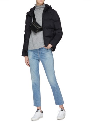 Figure View - Click To Enlarge - JAMES PERSE - Dropped shoulder oversized cashmere funnel neck sweater