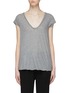 Main View - Click To Enlarge - JAMES PERSE - Overlock stitching garment-dyed V-neck T-shirt