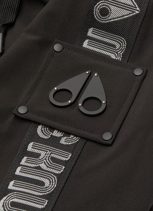  - MOOSE KNUCKLES - 'Angrignon' logo stripe sleeve hooded bomber jacket