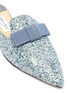 Detail View - Click To Enlarge - JIMMY CHOO - 'Galaxy' bow coarse glitter loafer slides
