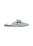 Main View - Click To Enlarge - JIMMY CHOO - 'Galaxy' bow coarse glitter loafer slides