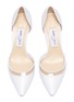Detail View - Click To Enlarge - JIMMY CHOO - 'Esther 85' PVC panel leather d'Orsay pumps