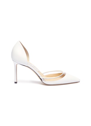 Main View - Click To Enlarge - JIMMY CHOO - 'Esther 85' PVC panel leather d'Orsay pumps