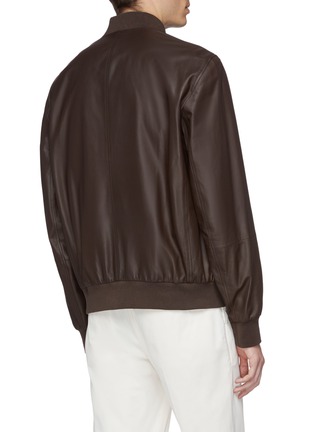 Back View - Click To Enlarge - BRUNELLO CUCINELLI - Leather bomber jacket