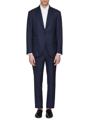 Main View - Click To Enlarge - BRUNELLO CUCINELLI - Virgin wool houndstooth suit