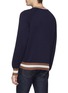 Back View - Click To Enlarge - BRUNELLO CUCINELLI - Stripe border cotton raglan sweater