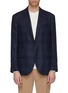 Main View - Click To Enlarge - BRUNELLO CUCINELLI - Tartan plaid linen-wool-silk soft blazer