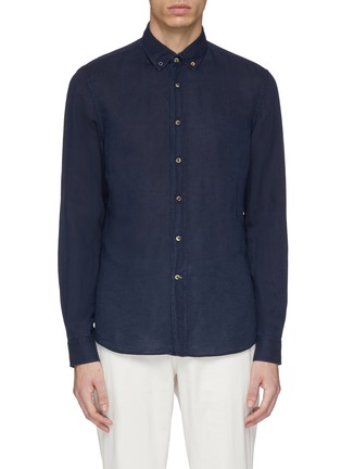 Main View - Click To Enlarge - BRUNELLO CUCINELLI - Linen-cotton shirt