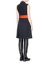 Back View - Click To Enlarge - COMME MOI - Belted crepe sleeveless coat