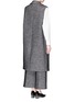 Back View - Click To Enlarge - COMME MOI - Herringbone wool blend long vest