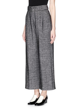 Front View - Click To Enlarge - COMME MOI - Chevron pleat wool pants
