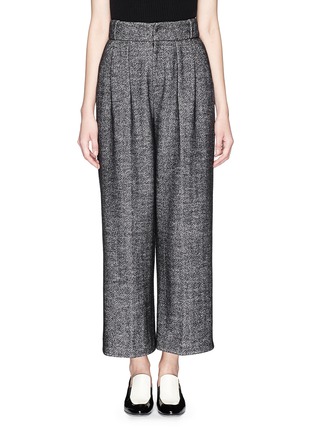 Main View - Click To Enlarge - COMME MOI - Chevron pleat wool pants
