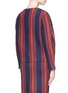 Back View - Click To Enlarge - COMME MOI - Stripe cotton twill sweatshirt