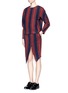 Figure View - Click To Enlarge - COMME MOI - Stripe cotton twill sweatshirt