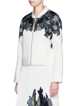 Front View - Click To Enlarge - COMME MOI - Abstract print piqué jacket