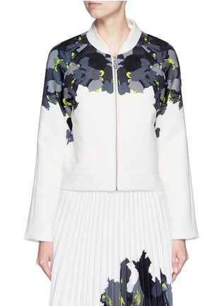 Main View - Click To Enlarge - COMME MOI - Abstract print piqué jacket
