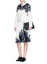 Figure View - Click To Enlarge - COMME MOI - Abstract print piqué jacket