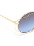 Detail View - Click To Enlarge - FOR ART'S SAKE - 'Valentine' heart overlay metal round sunglasses