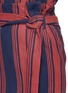 Detail View - Click To Enlarge - COMME MOI - Stripe cutout front cotton twill skirt