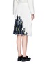 Back View - Click To Enlarge - COMME MOI - Abstract print pleat midi skirt