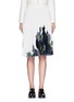 Main View - Click To Enlarge - COMME MOI - Abstract print pleat midi skirt
