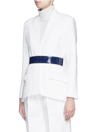 Front View - Click To Enlarge - COMME MOI - Open side seam crepe jacket