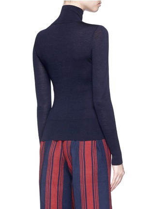 Back View - Click To Enlarge - COMME MOI - Wool-silk-cashmere turtleneck sweater
